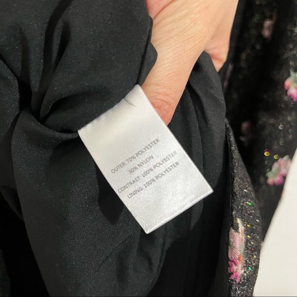 NWT Saloni Aidan sequined chiffon and embroidered point d'esprit flare s… - Picture 11 of 13